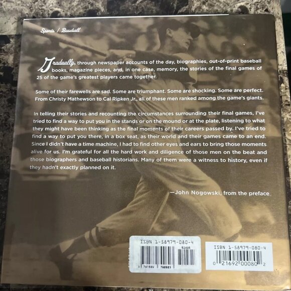 LAST TIME OUT: BIG LEAGUE FAREWELLS OF BASEBALL'S GREATEST By John Nogowski *VG* - Picture 2 of 6